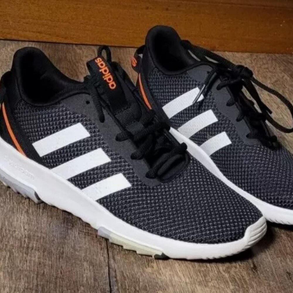 Adidas Kids Racer TR 2.0 FY9484 Black/White/Orange Youth Size 6.5